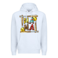 White softball mama Premium Hoodie - CowhideDigitalArt