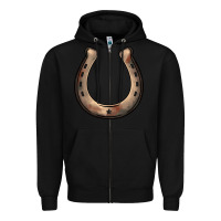 Black western horseshoe Zipper Hoodie - BarkalooDesign
