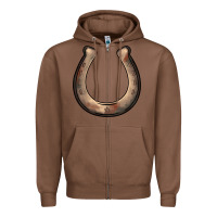 Chestnut western horseshoe Zipper Hoodie - BarkalooDesign