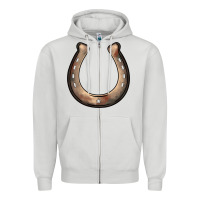 Dove Grey western horseshoe Zipper Hoodie - BarkalooDesign