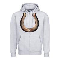 Heather Grey western horseshoe Zipper Hoodie - BarkalooDesign