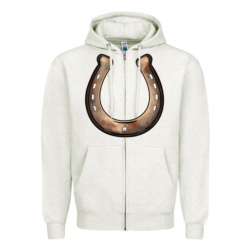 Western Horseshoe Zipper Hoodie by BarkalooDesign | Teevron