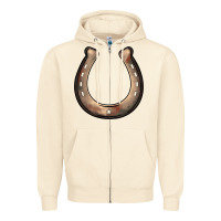 Sandshell western horseshoe Zipper Hoodie - BarkalooDesign