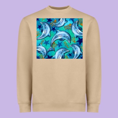 Dolphin Tumbler Heavyweight Sweatshirt Designed By Barkaloodesign
