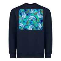 Navy dolphin tumbler Heavyweight Sweatshirt - BarkalooDesign