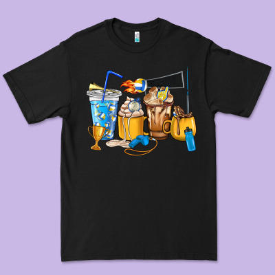 Volleyball Coffee Cups Premium Tee Designed By Howdyjamesfarm