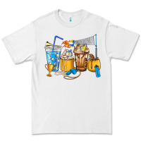 White Volleyball coffee cups Premium Tee - HowdyJamesFarm