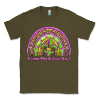 Army Green happy mardi gras y'all rainbow Classic Tee - Jasminsmagicworld