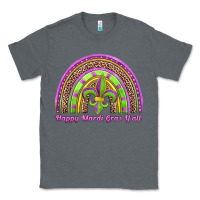 Charcoal Heather happy mardi gras y'all rainbow Classic Tee - Jasminsmagicworld
