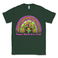 Sports Green happy mardi gras y'all rainbow Classic Tee - Jasminsmagicworld