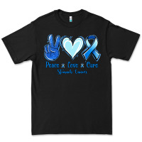 Black Peace Love Cure Stomach Cancer Premium Tee - Jasminsmagicworld