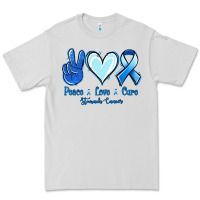 Dove Grey Peace Love Cure Stomach Cancer Premium Tee - Jasminsmagicworld
