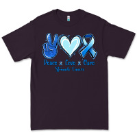 Plum Peace Love Cure Stomach Cancer Premium Tee - Jasminsmagicworld