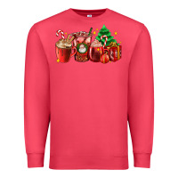 Cardinal Christmas coffee cups with gift and Christmas tree Premium Sweatshirt - AdoDesignShop