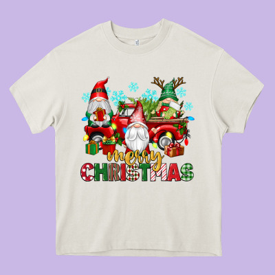 Merry Christmas Gnome Truck Heavy Core Tee Designed By Texasbilliewilder