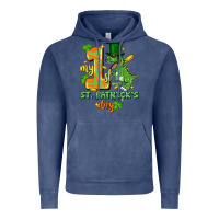 Vintage Denim my first st. patricks day Vintage Hoodie - FaDigitalArtStudio