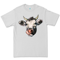Dove Grey Cow Premium Tee - HowdyJamesFarm