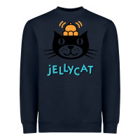 Navy jelly cat Heavyweight Sweatshirt - artisFamous
