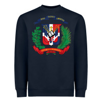 Navy dominican republic flag national emblem republica dominicana t shirt Heavyweight Sweatshirt - artisFamous