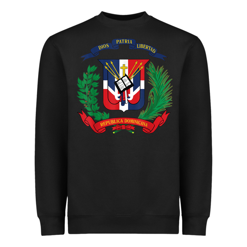 Dominican Republic Flag National Emblem Republica Dominicana T Shirt Heavyweight Sweatshirt by artisFamous | Teevron