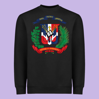 Dominican Republic Flag National Emblem Republica Dominicana T Shirt Heavyweight Sweatshirt Designed By Artisfamous