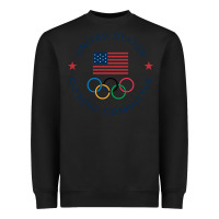 Black Olympic Rings Heavyweight Sweatshirt - artisFamous
