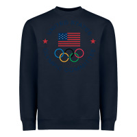 Navy Olympic Rings Heavyweight Sweatshirt - artisFamous