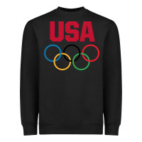 Black Olympic Rings Heavyweight Sweatshirt - artisFamous
