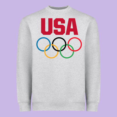 Olympic Rings Heavyweight Sweatshirt Designed By Artisfamous