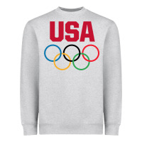 Heather Grey Olympic Rings Heavyweight Sweatshirt - artisFamous
