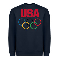 Navy Olympic Rings Heavyweight Sweatshirt - artisFamous