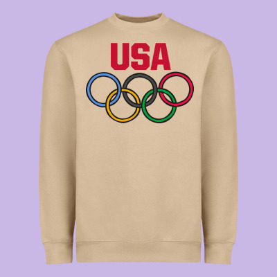 Olympic Rings Heavyweight Sweatshirt Designed By Artisfamous