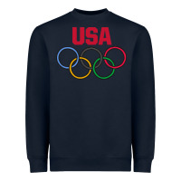 Navy Olympic Rings Heavyweight Sweatshirt - artisFamous
