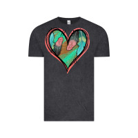 Vintage Black Feather Heart Vintage Tee - Jasminsmagicworld