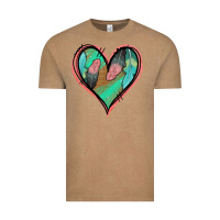 Vintage Coffee Feather Heart Vintage Tee - Jasminsmagicworld