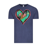 Vintage Denim Feather Heart Vintage Tee - Jasminsmagicworld