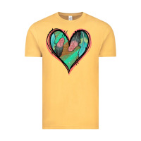Vintage Mustard Feather Heart Vintage Tee - Jasminsmagicworld