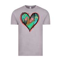 Vintage Zinc Feather Heart Vintage Tee - Jasminsmagicworld