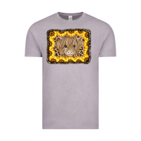 Vintage Zinc Baby Cow Leopard Sunflowers Vintage Tee - CowCowDesign