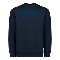 Navy Alaska Airlines Heavyweight Sweatshirt - artisFamous