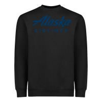 Black Alaska Airlines Heavyweight Sweatshirt - artisFamous