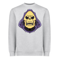 Heather Grey Vintage Skeletor Heavyweight Sweatshirt - artisFamous