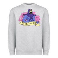 Heather Grey Vintage Skeletor ı am not nice Heavyweight Sweatshirt - artisFamous