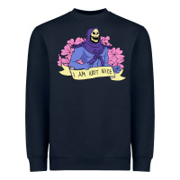 Navy Vintage Skeletor ı am not nice Heavyweight Sweatshirt - artisFamous