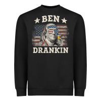 Black Ben Drankin 4th of July Patriotic Funny T-Shirt Heavyweight Sweatshirt - artisFamous