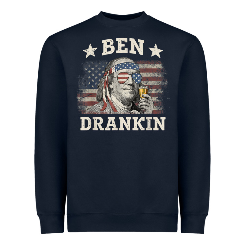 Ben Drankin 4th Of July Patriotic Funny T-shirt Heavyweight Sweatshirt by artisFamous | Teevron