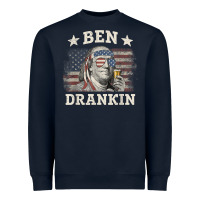 Navy Ben Drankin 4th of July Patriotic Funny T-Shirt Heavyweight Sweatshirt - artisFamous