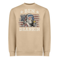 Mushroom Ben Drankin 4th of July Patriotic Funny T-Shirt Heavyweight Sweatshirt - artisFamous