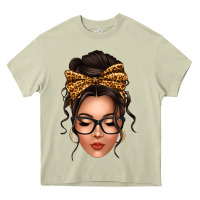 Mossy caucasian leopard messy bun Heavy Core Tee - texasbilliewilder