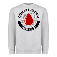 Heather Grey donate blood save lives blood donor Heavyweight Sweatshirt - artisFamous